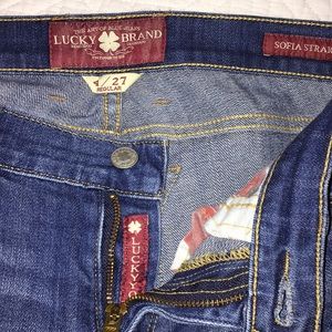 Lucky Brand Sofia straight leg jeans.